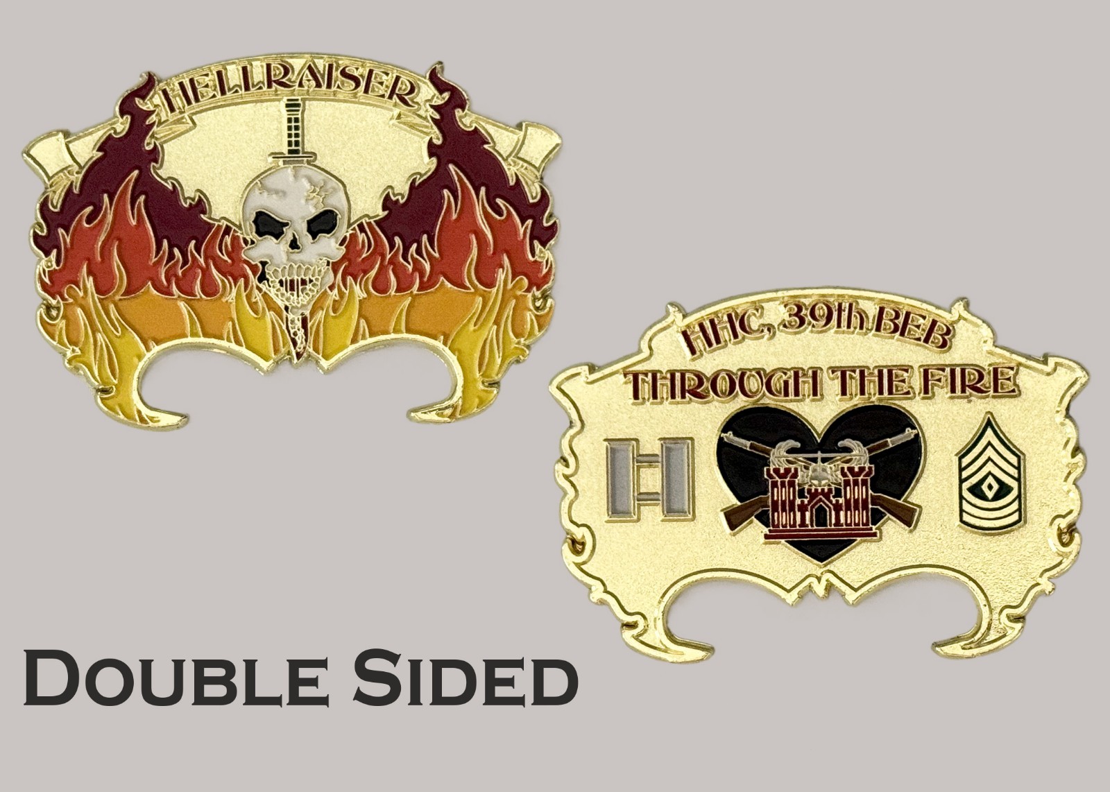 39th BEB HHC Hellraiser Through The Fire Military Challenge Coin  J#26