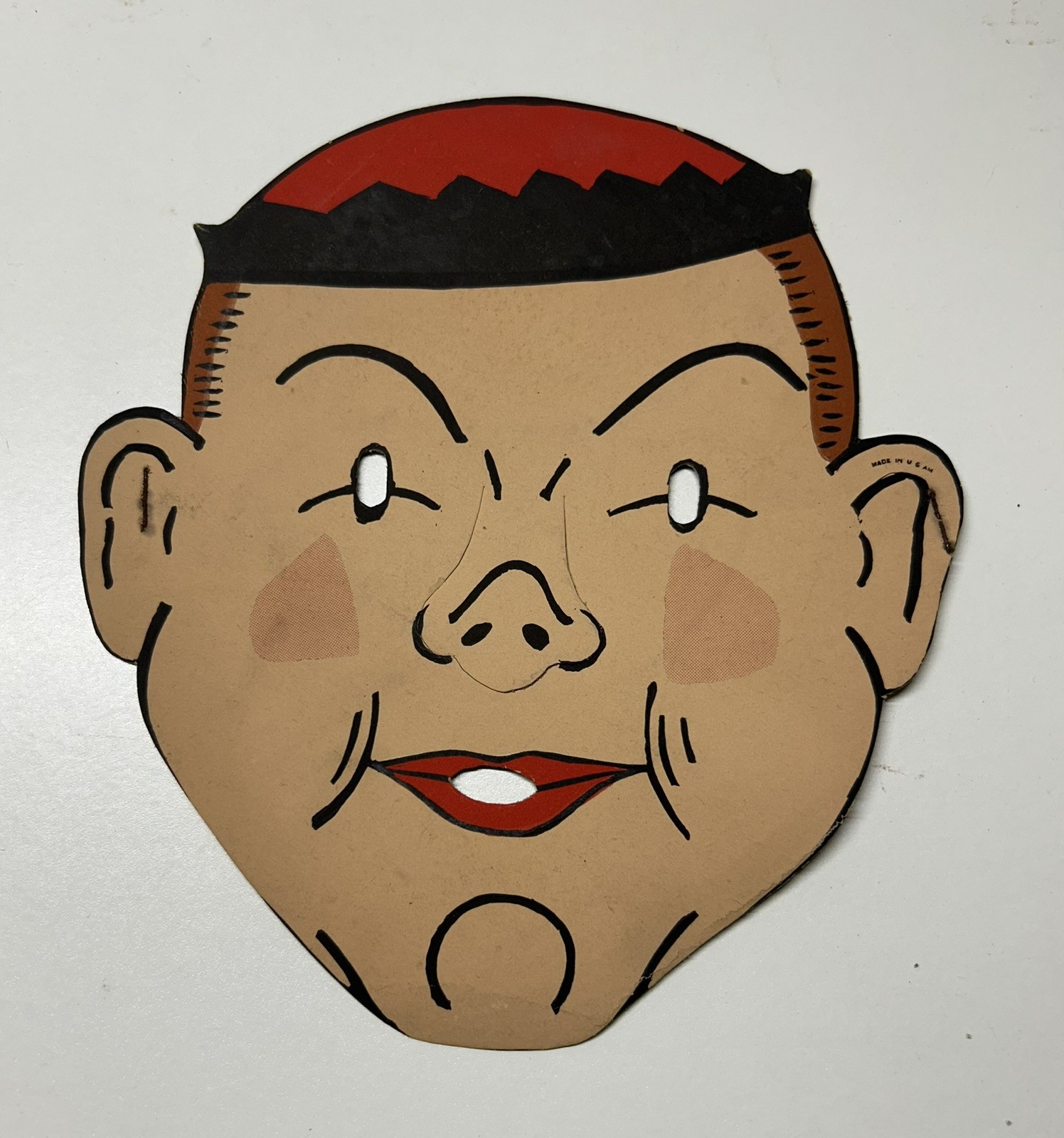 VTG 1930\'s Oscar Mayer Yellow Band German Wieners Die Cut Kids Halloween Mask