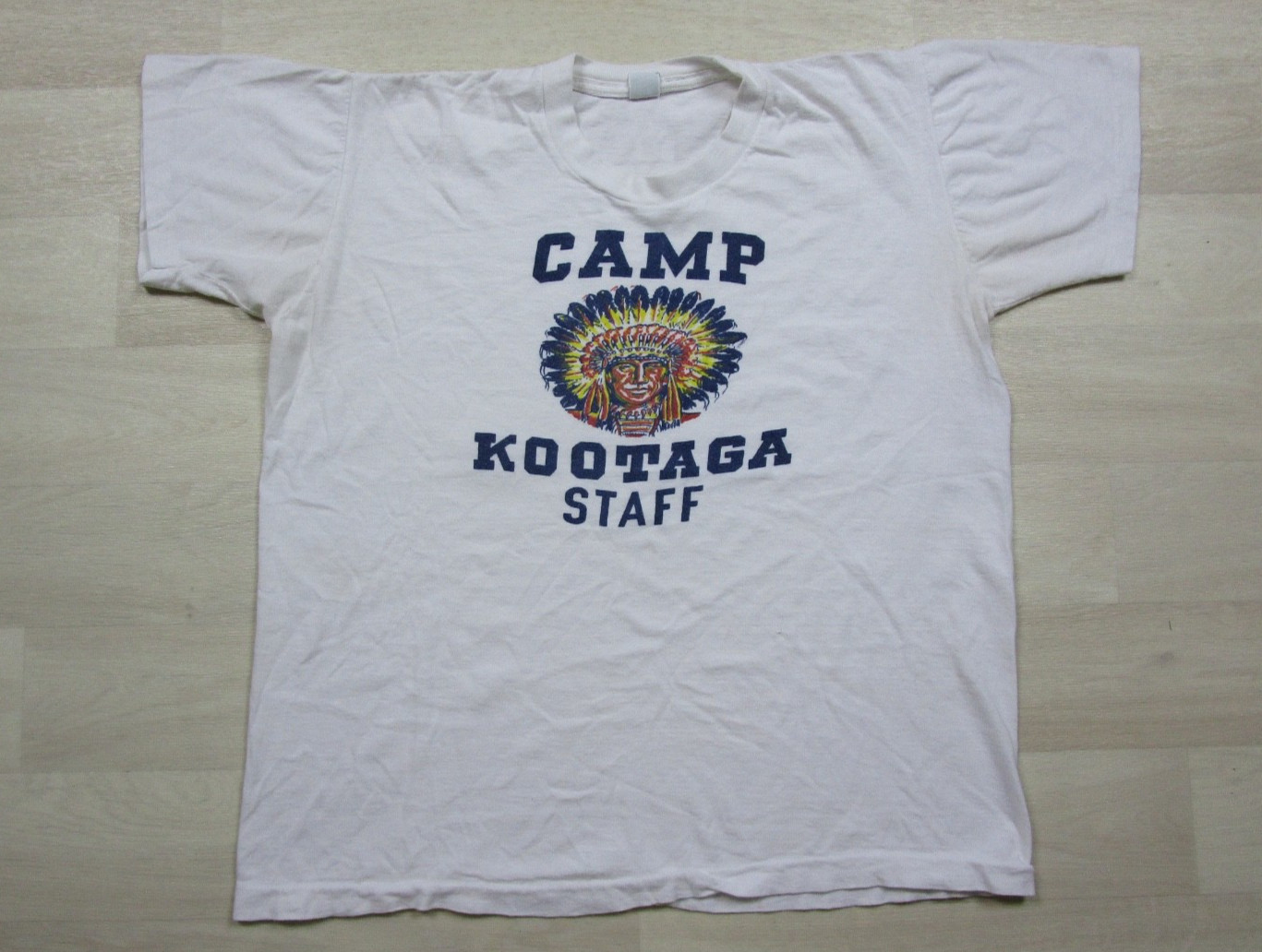 Vintage 70s Boy Scouts BSA T Shirt Mens (L Boxy) Camp Kootaga Staff Counselor WV