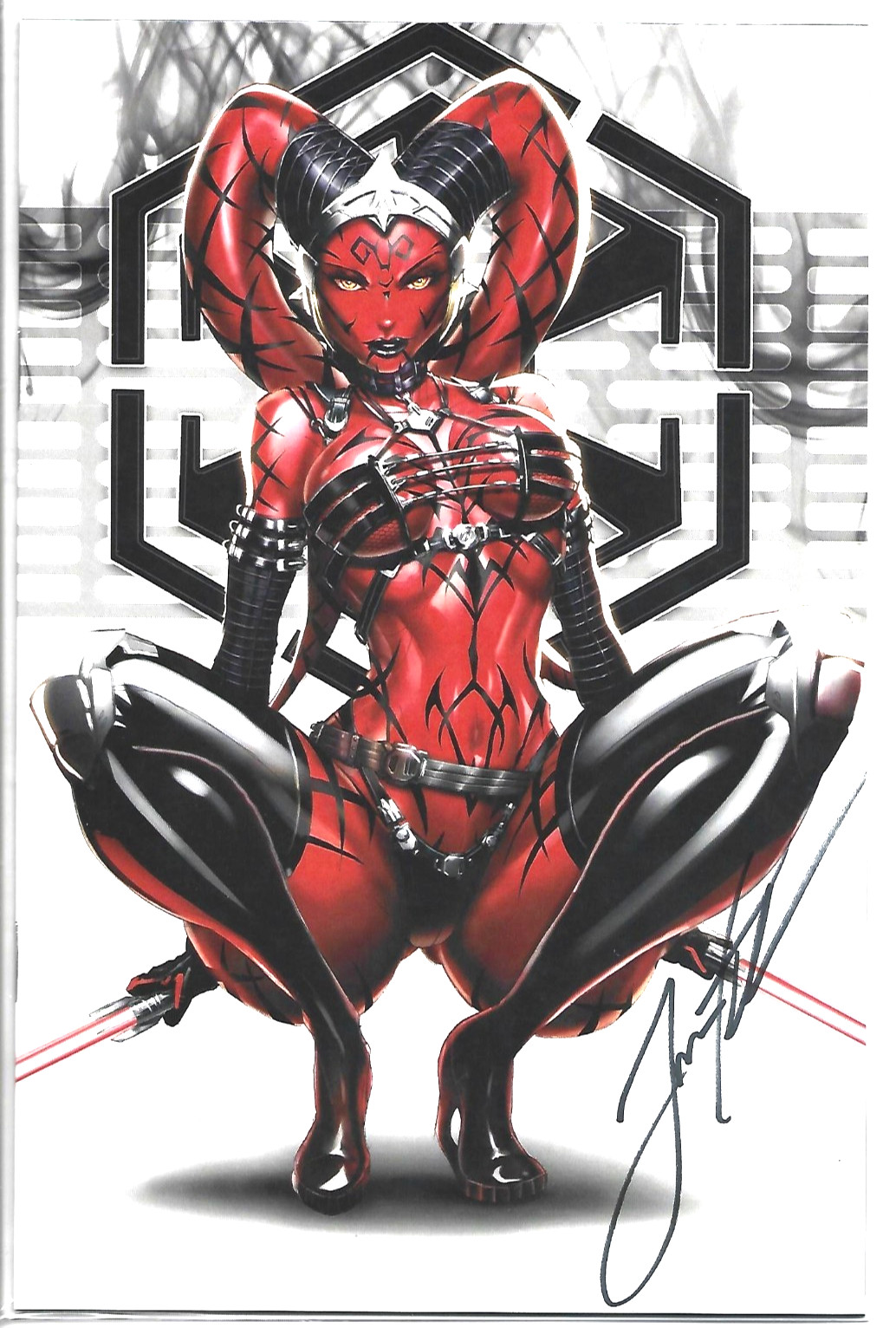 I MAKE BOYS CRY #1 DARK LORD VIRGIN SIGNED JAMIE TYNDALL W/COA ABSOLUTE 2025 NEW