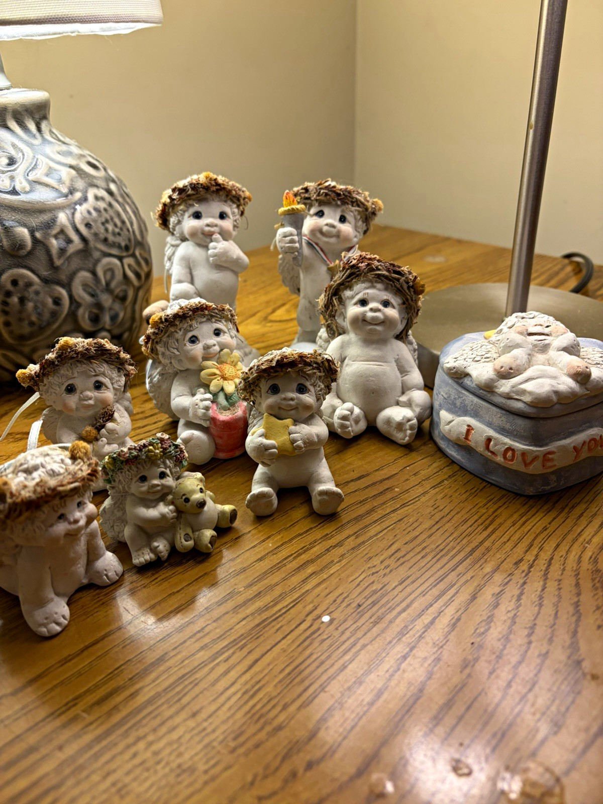 Vintage Dreamsicles Cherub Angels Lot of 9 Kristin 1991-97 Figurines Trinket Box