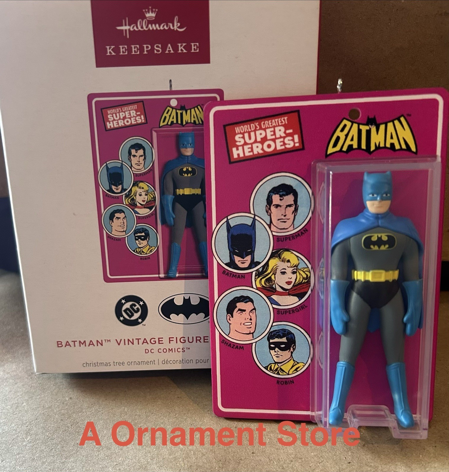 NEW RELEASE Hallmark Keepsake 2026 - Batman Vintage Figure Ornament