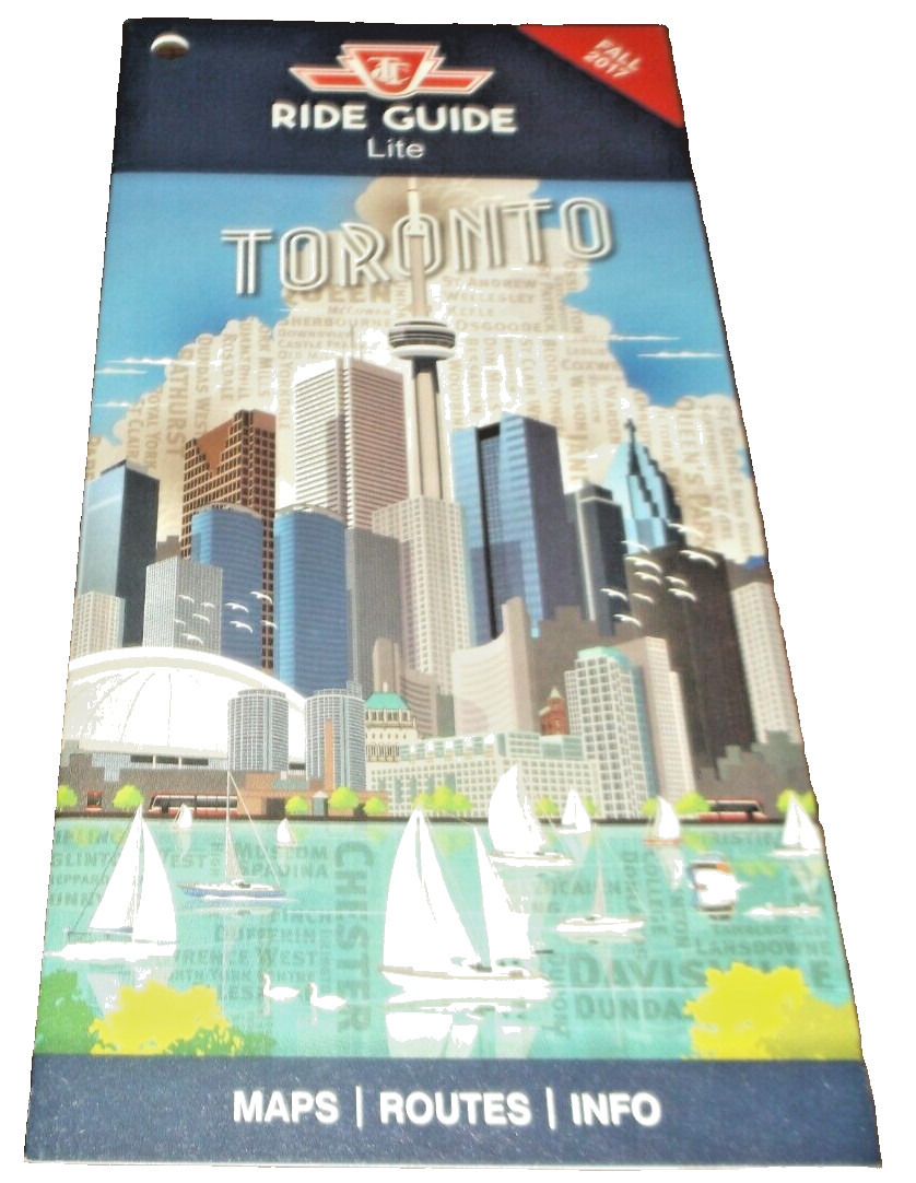 FALL 2017 TTC TORONTO TRANSIT COMMISSION RIDE GUIDE LITE MAP