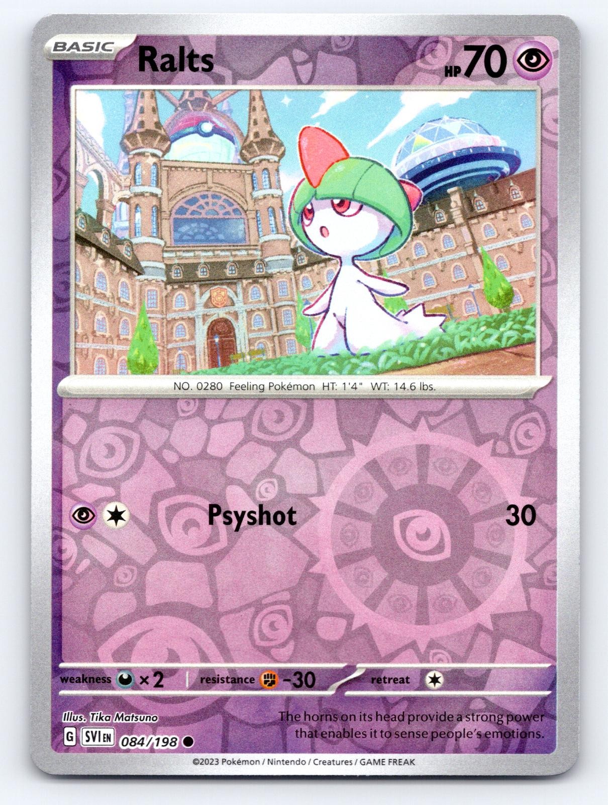 Ralts 084/198 Common Scarlet & Violet Pokemon Reverse Holo Near Mint