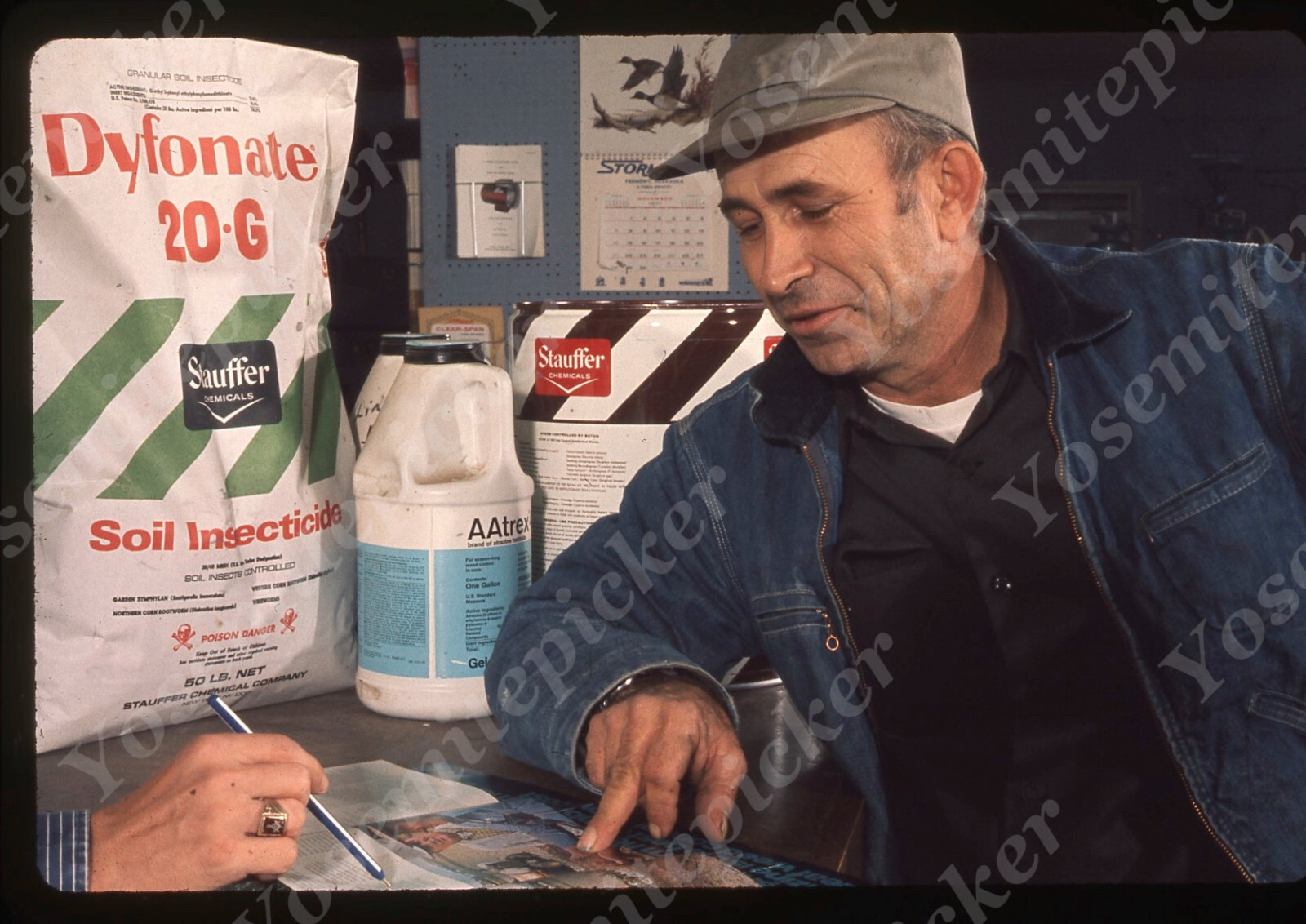 Sl87 Original Slide 1970\'s  Nebraska Omaha farmer supply store 641a