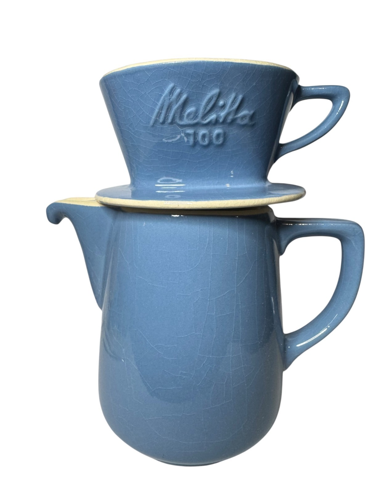 Vintage Melitta Filka-S Blue Earthenware Coffee Maker Set - NOS Complete in Box Vintage Melitta Filka-S Blue Earthenware Coffee Maker Set - NOS Complete in Box