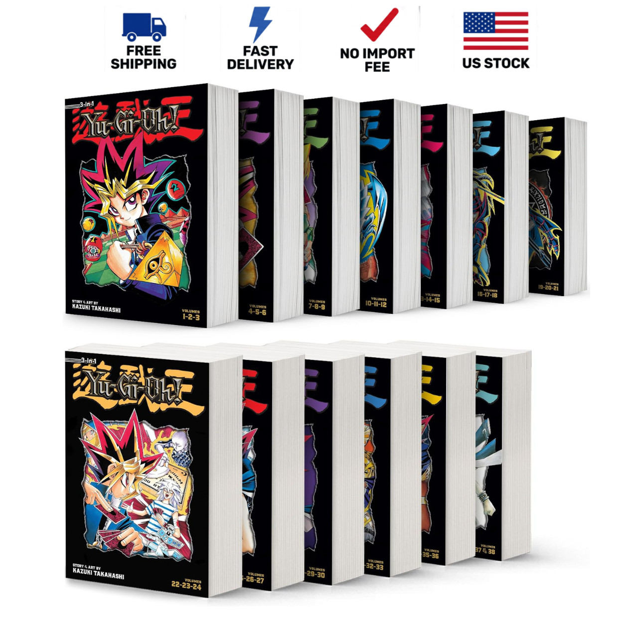 Yu-Gi-Oh 3-in-1 Edition Complete 13 Book Manga Set by Kazuki Takahashi Yu-Gi-Oh 3-in-1 Edition Complete 13 Book Manga Set by Kazuki Takahashi