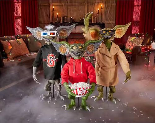 4 FT ANIMATED 3 PIECE GREMLINS HALLOWEEN ANIMATRONIC PROP By Home Accents