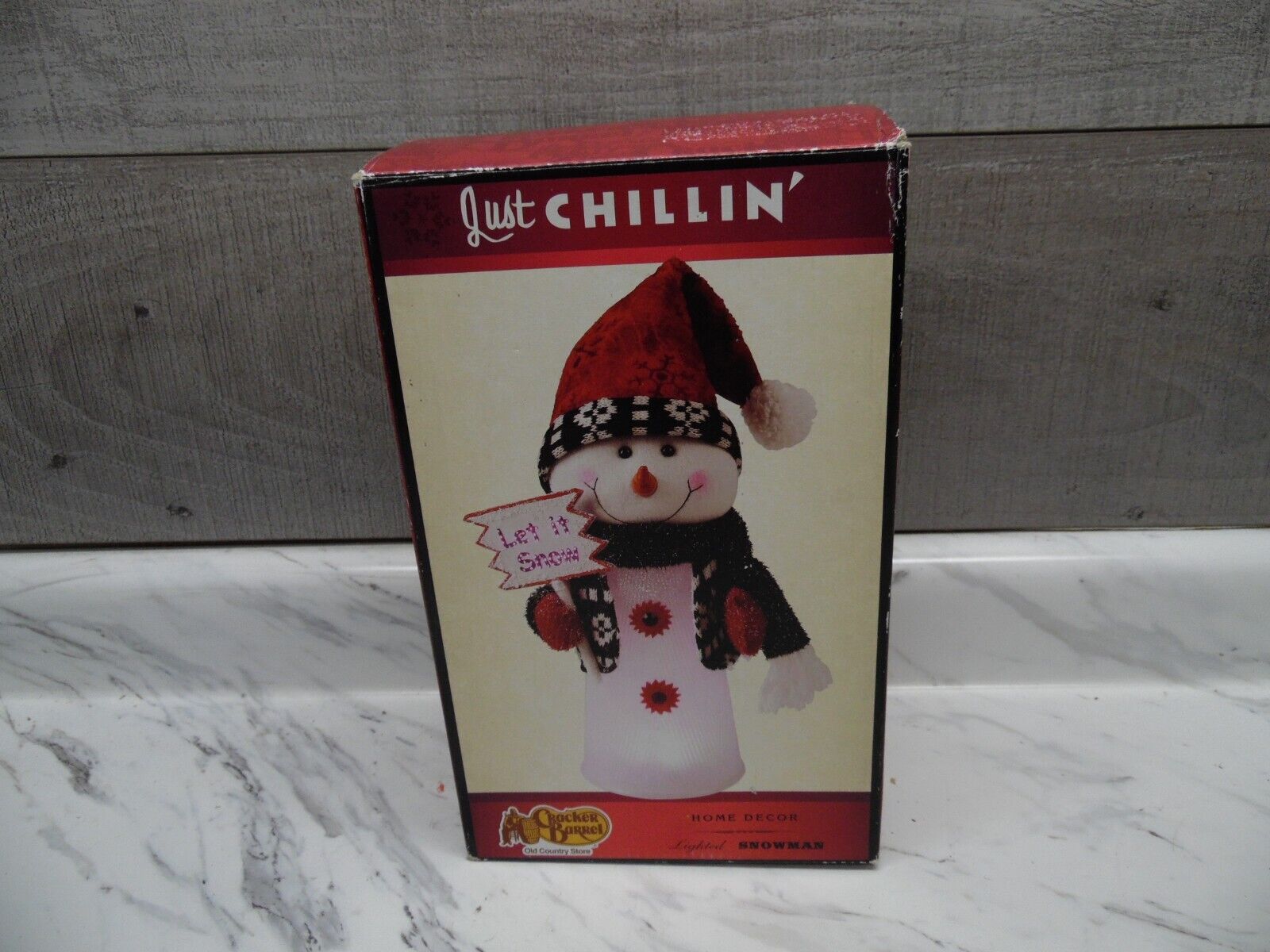 🎄Snowman Christmas Just Chillin\' Cracker Barrel multi color with Box🎄