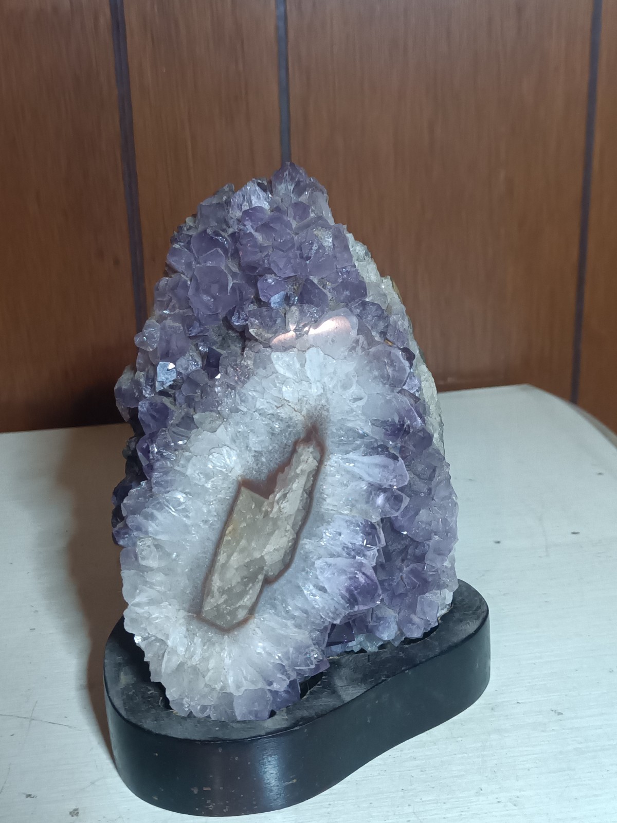 5 Lb 10 Oz Natural Amethyst Freeform With Standl 