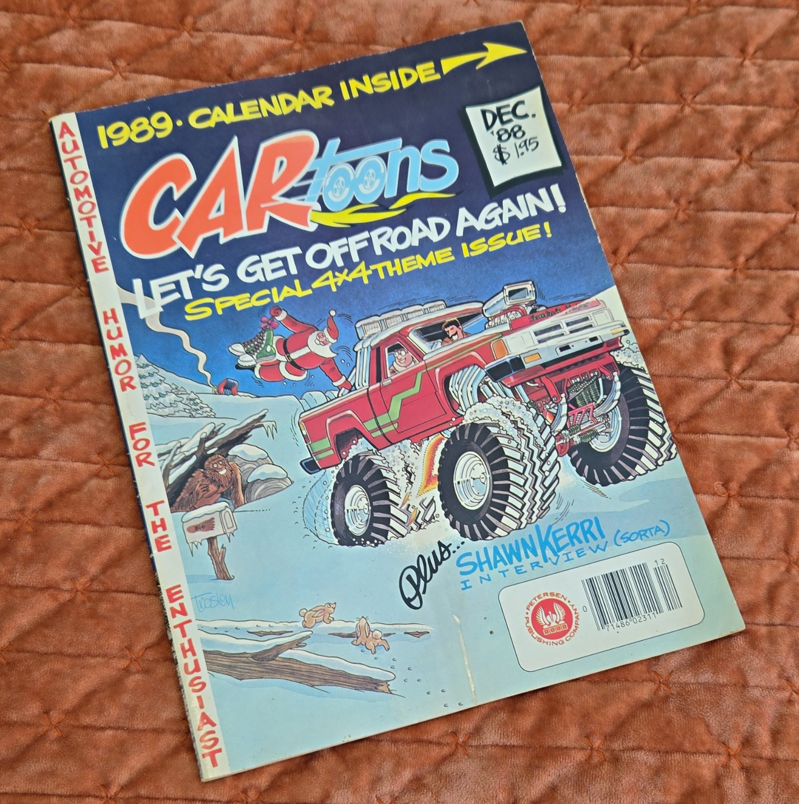 Vintage CARtoons Magazine Dec 1988 W/ 1989 Poster Calendar Tamiya Blackfoot ad..