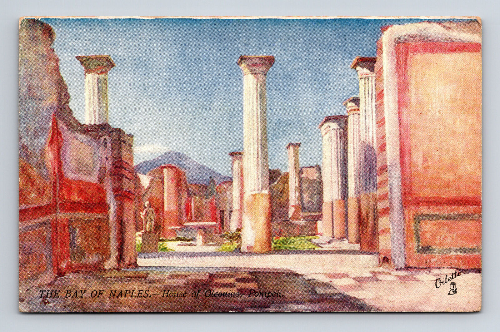 House of Oliconius Pompeii Italy Raphael Tuck's Oilette Postcard