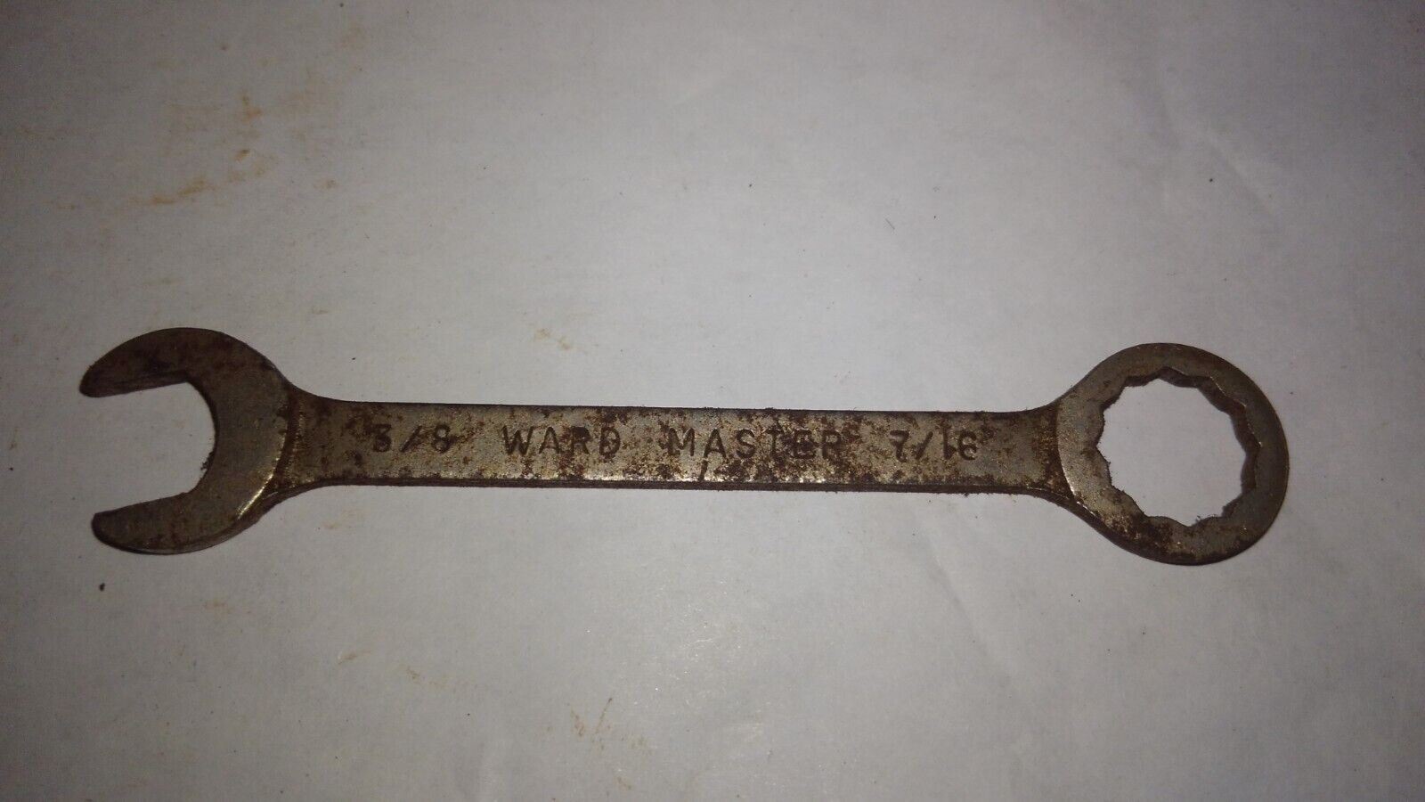 Vintage Wards Master Open End Wrench 3/8 7/16 Combination