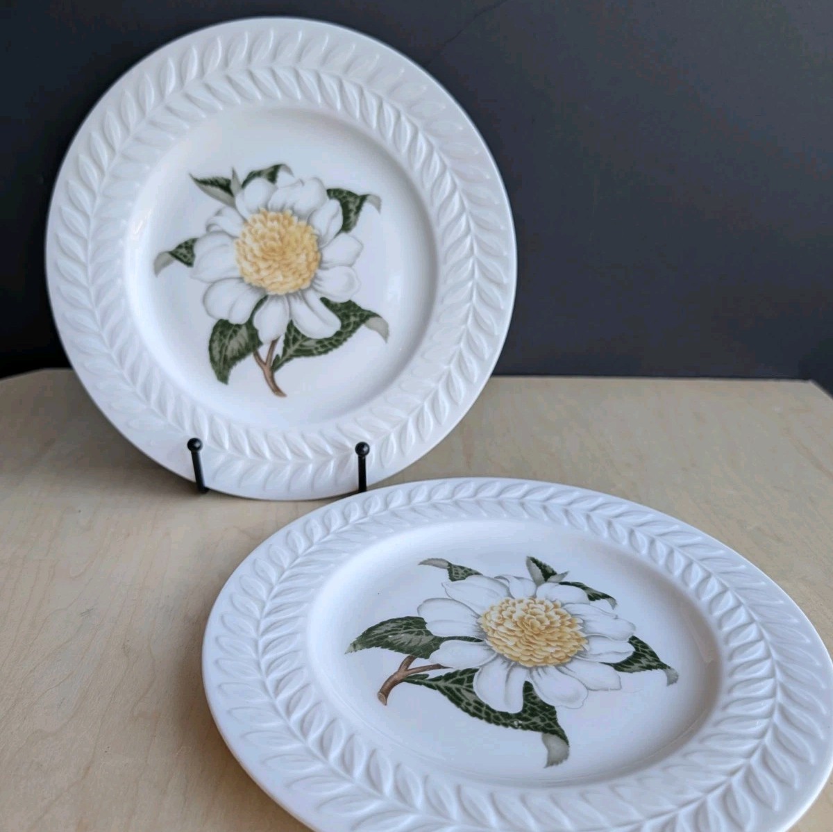 Set of 2 Theodore Haviland New York Regents Park Camellia Salad Plates 8\