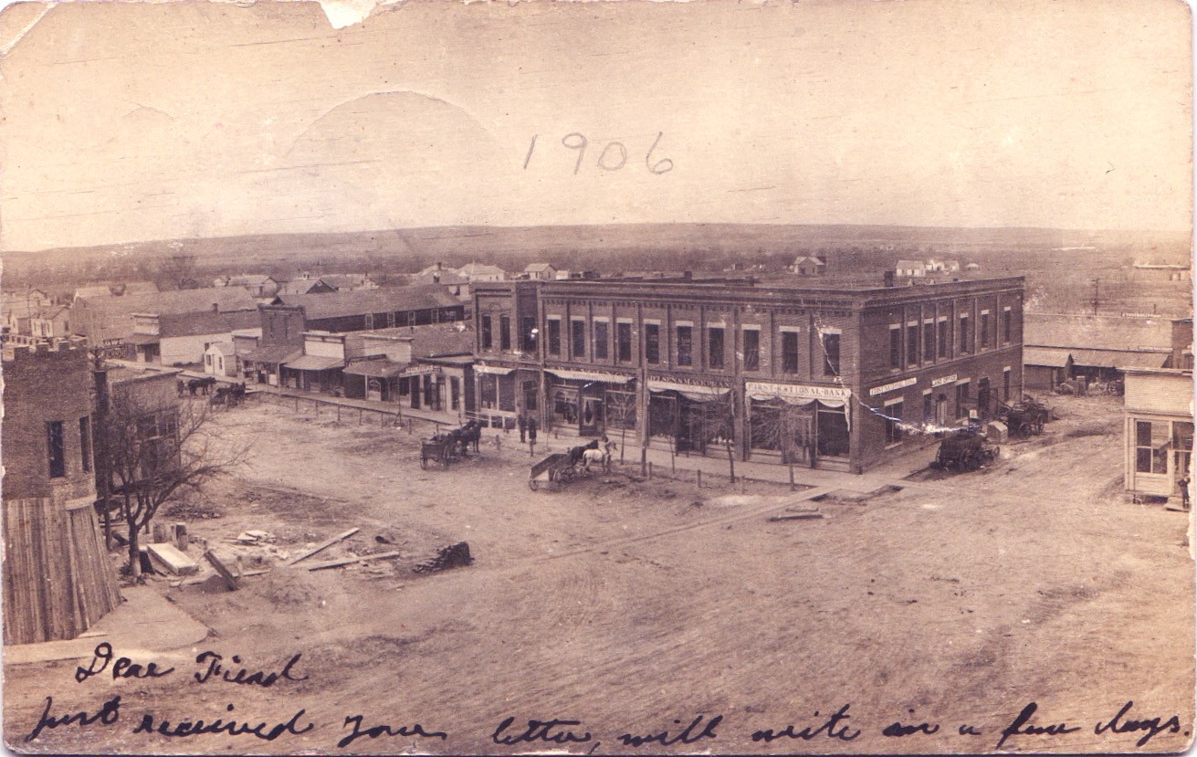 DOWNTOWN MAIN STREET oxford ne. real photo postcard rppc nebraska wagon