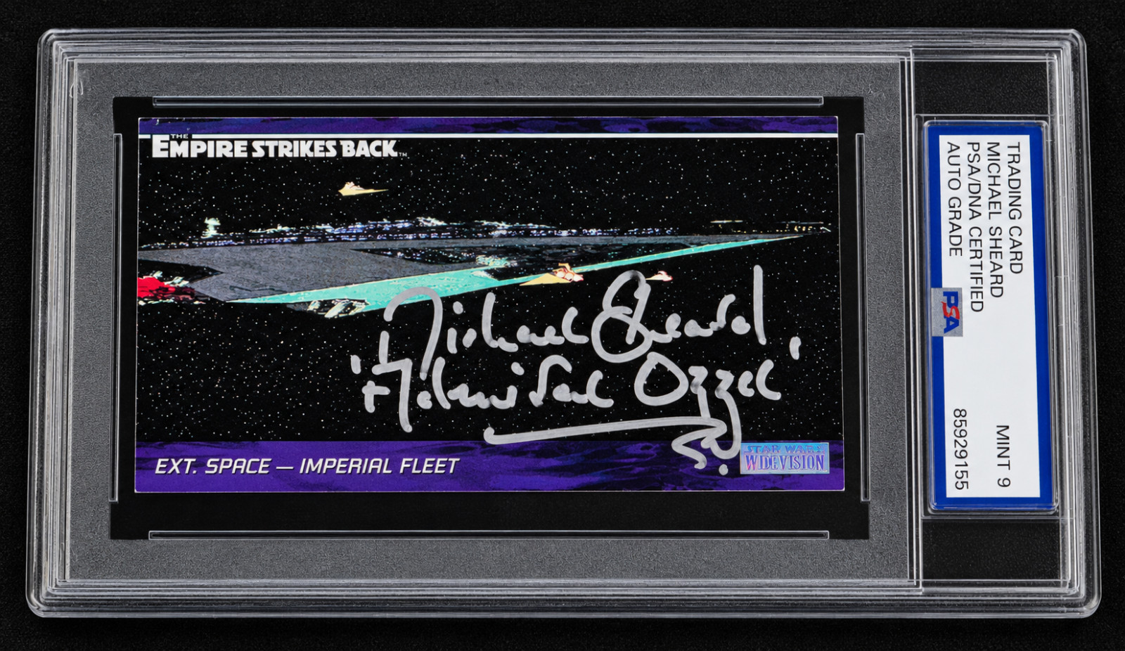 Signed Michael Sheard Admirl Ozzel 1997 Topps STAR WARS Widevision Card Auto PSA