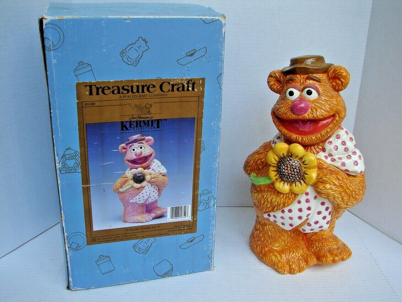 Treasure Craft Jim Henson 1995 Muppets Fozzie Bear Cookie Jar 13\