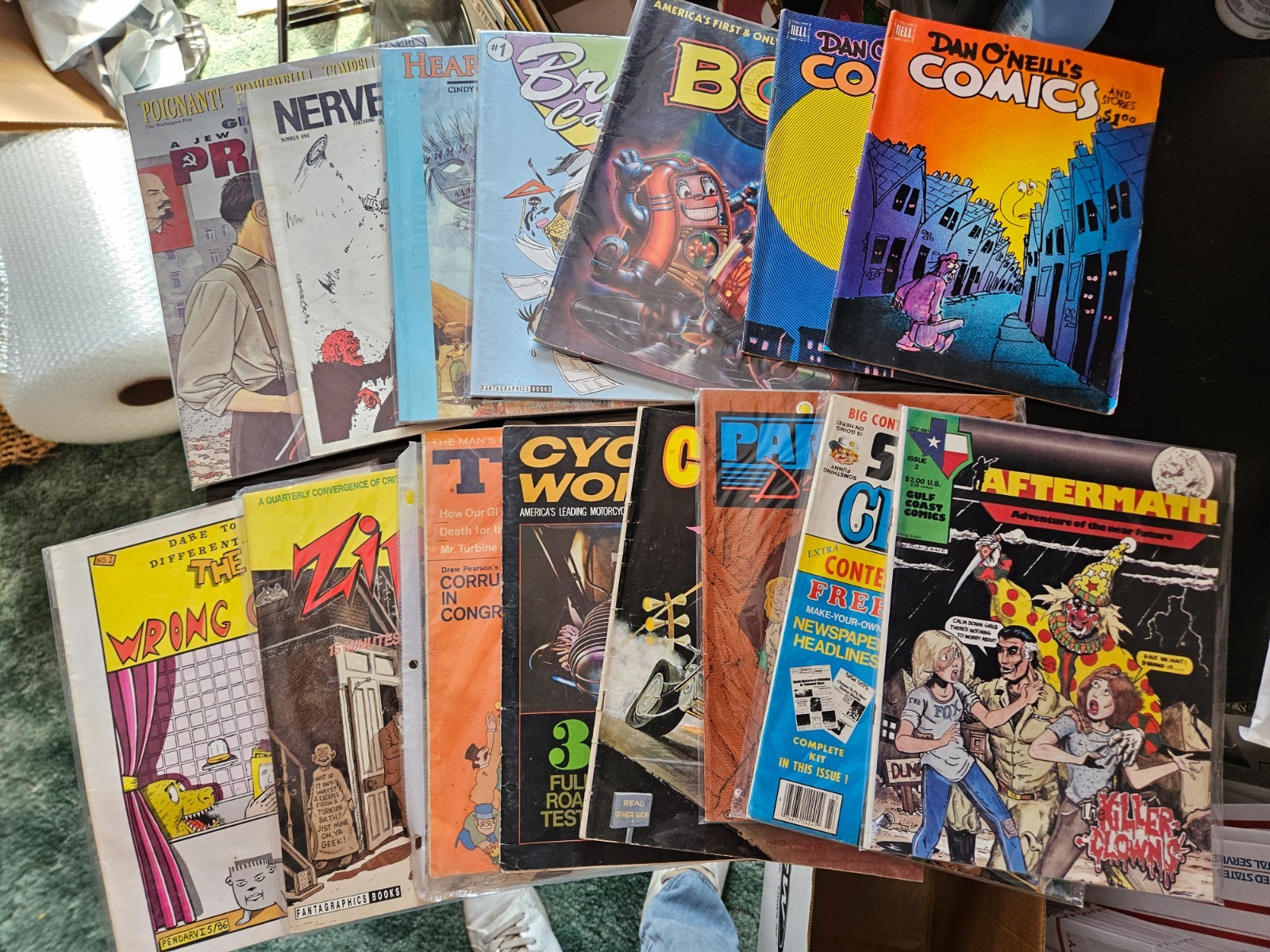 Lot 15 70s Magazine, True, Cracked, Zippy, Bop, Cycle Toons, Dan O\'Neill\'s Comic