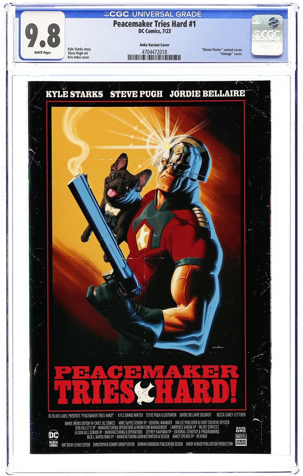Peacemaker Tries Hard 1C CGC 9.8 2023 4704472018