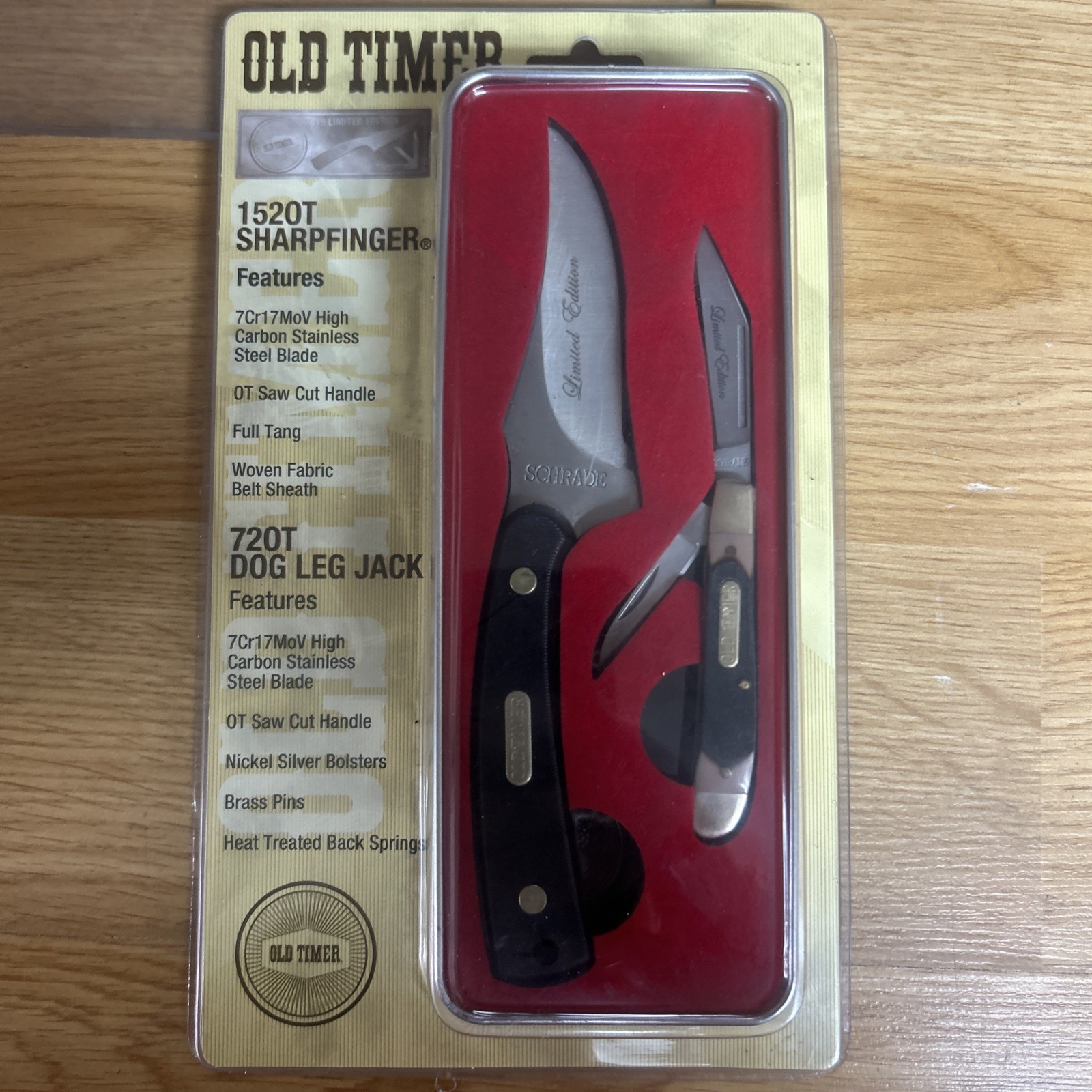 Old Timer 1520T Limited Edition Sharp Finger Pocket Knife Set NIB Collectable
