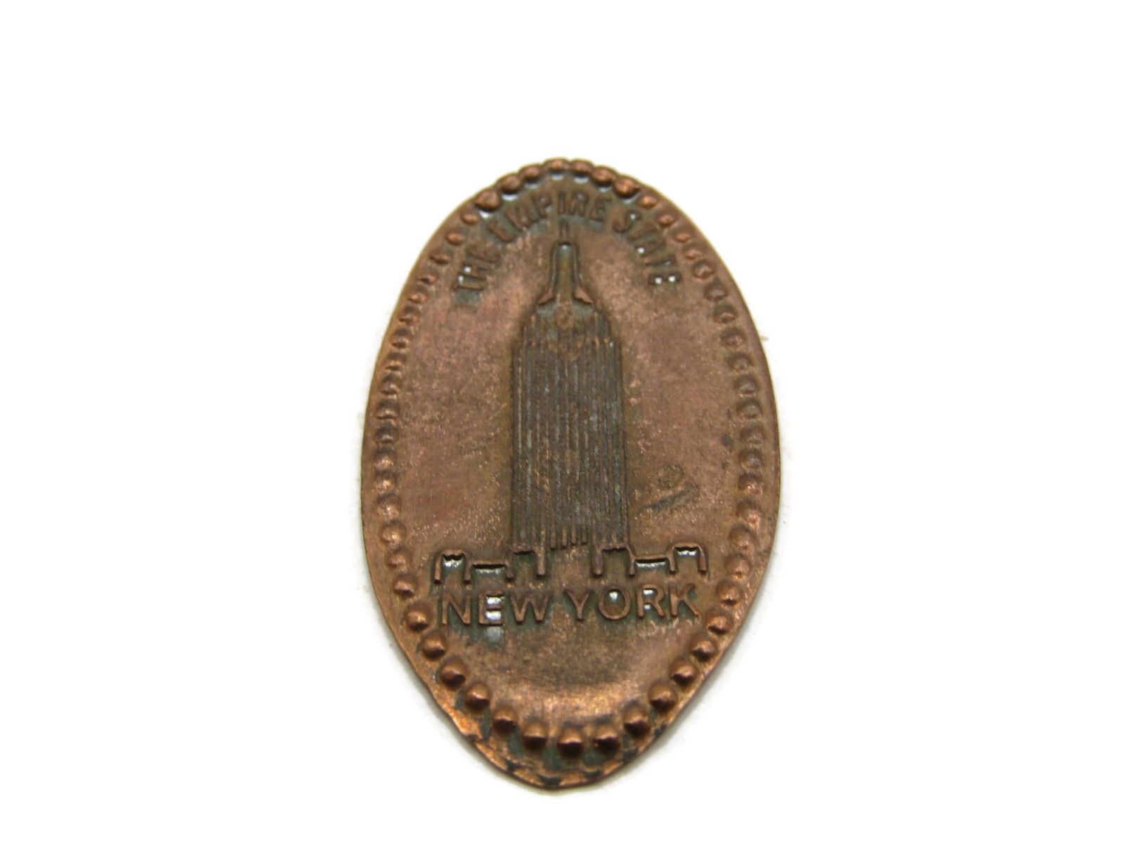 Vintage Elongated Pressed Penny Empire State Building New York City NYC Souvenir