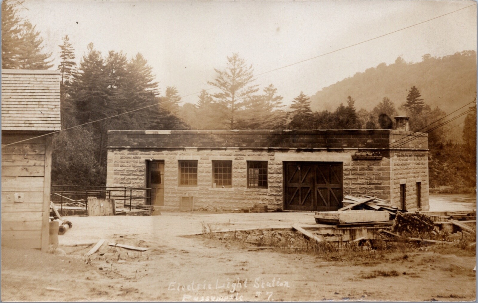 RPPC c1910 Electric Light Station  Passumpsic, Vermont