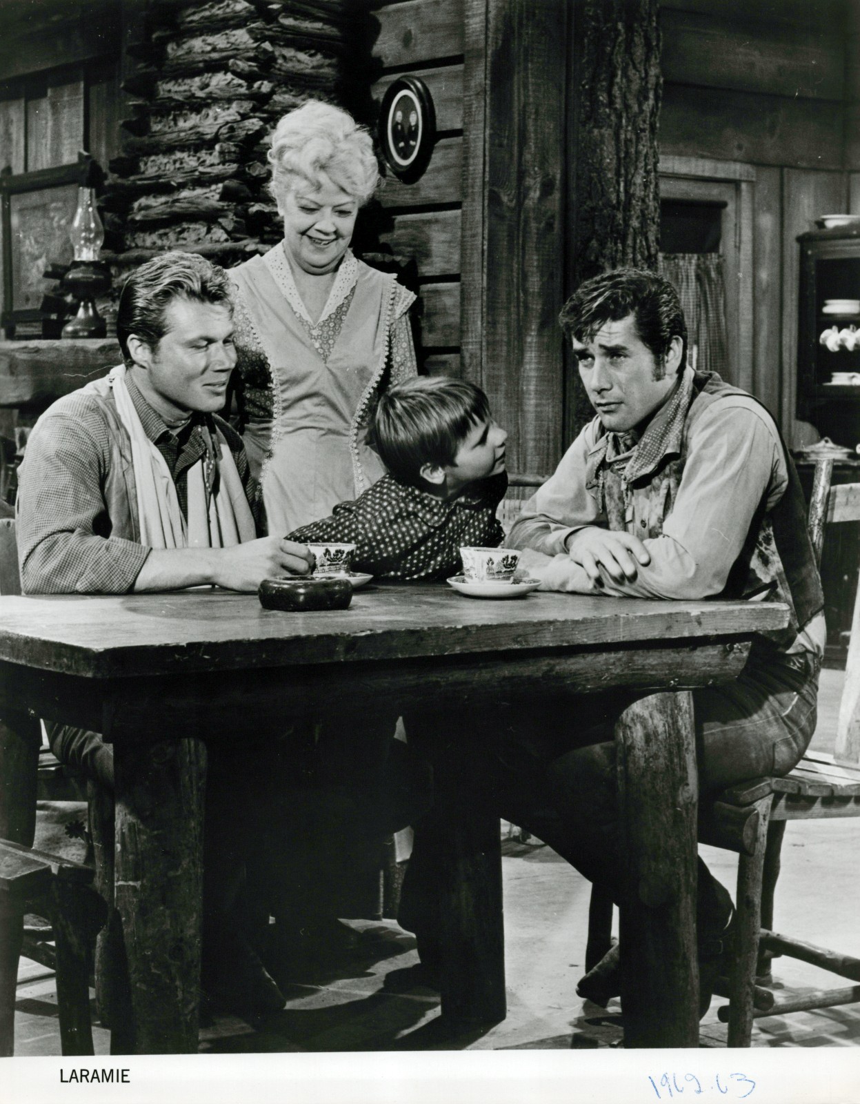 Laramie TV Cast John Smith Robert Fuller Spring Byington 8x10 B&W Photo 1963