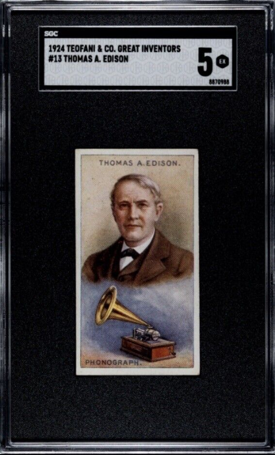 1924 Teofani & Co Great Inventors #13 THOMAS A. EDISON SGC 5
