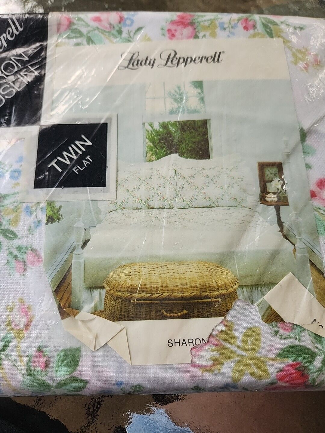 NEW Vintage Lady Pepperell No-Iron Muslin Sheet Twin Flat Floral Sharon Floral