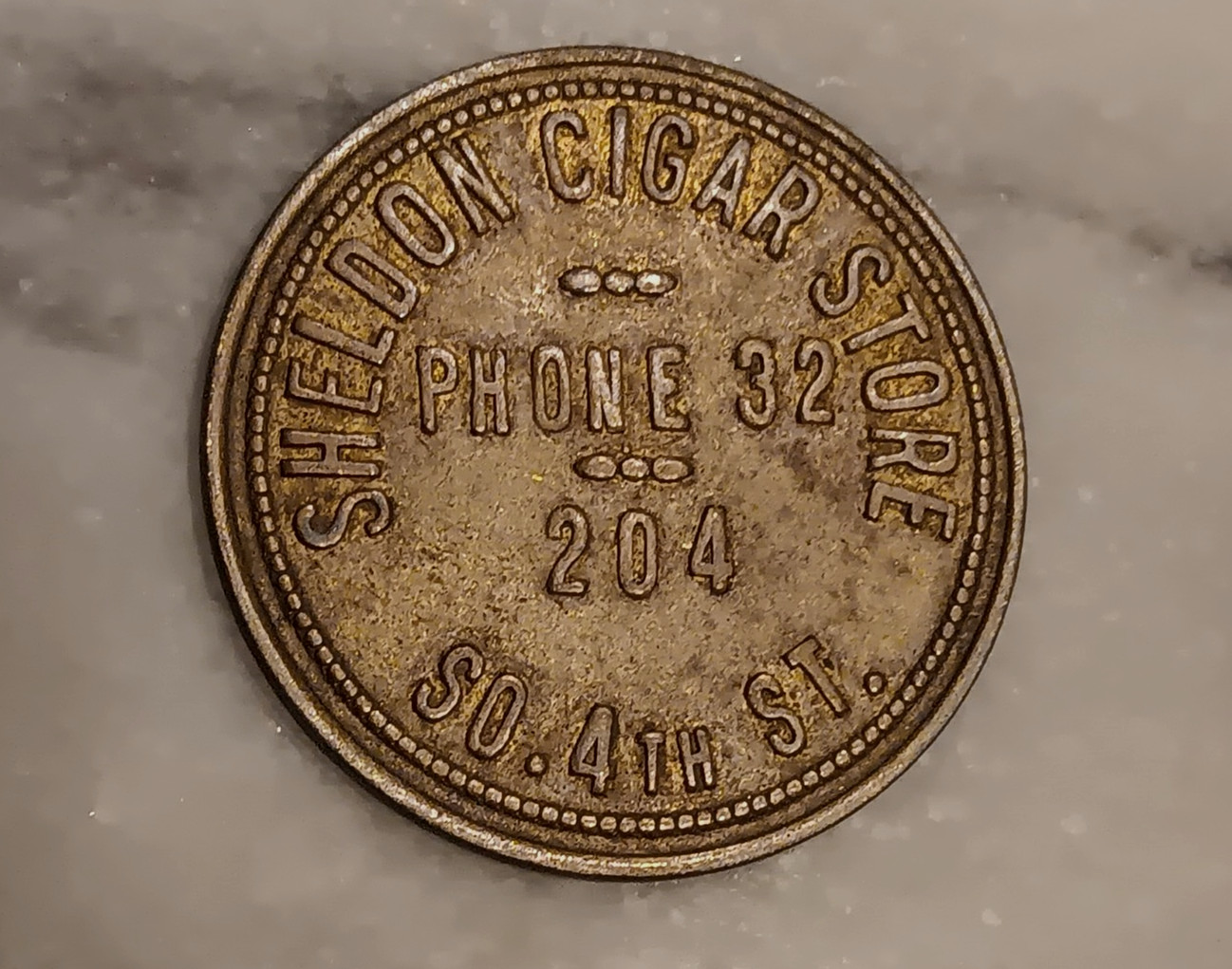 Antique Sheldon Cigar Store TRADE TOKEN $1.00 in BASEBALL TICKETS La Crosse WIS