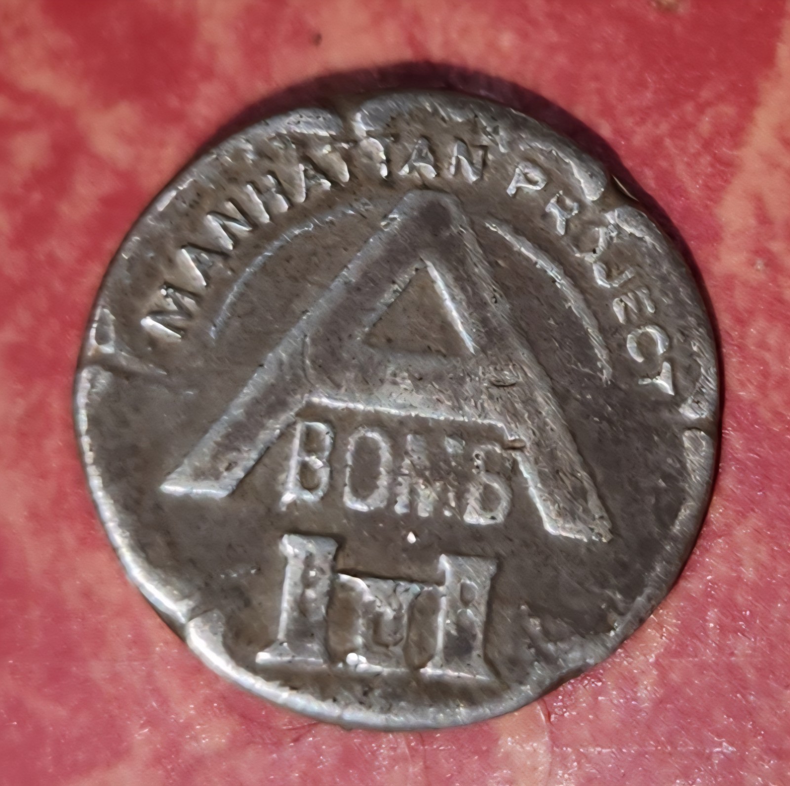 WW2 Manhattan Project A Bomb Sterling Silver Lapel Pin  WWII