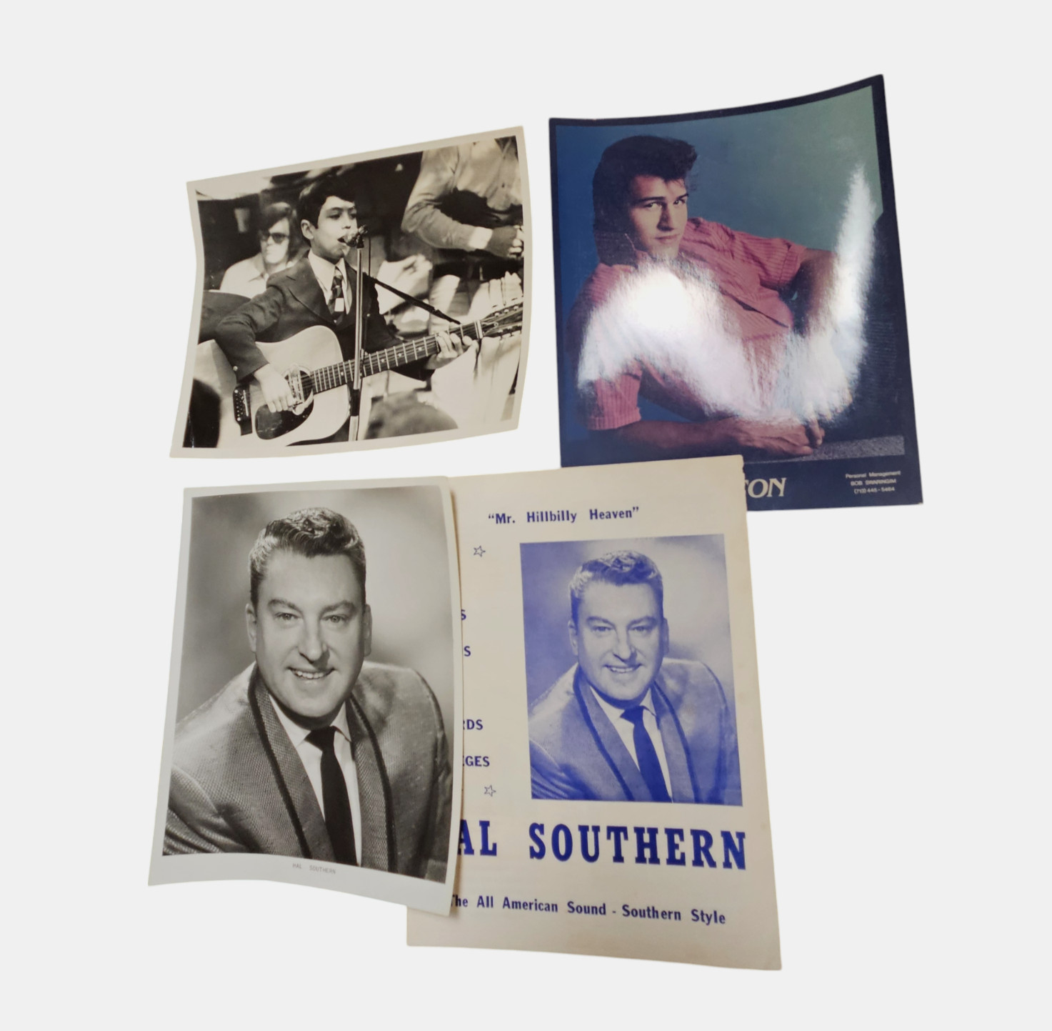 Vintage 50s-80s Bobby Flow Country Rockabilly Music Artist Press Photos Set of 4