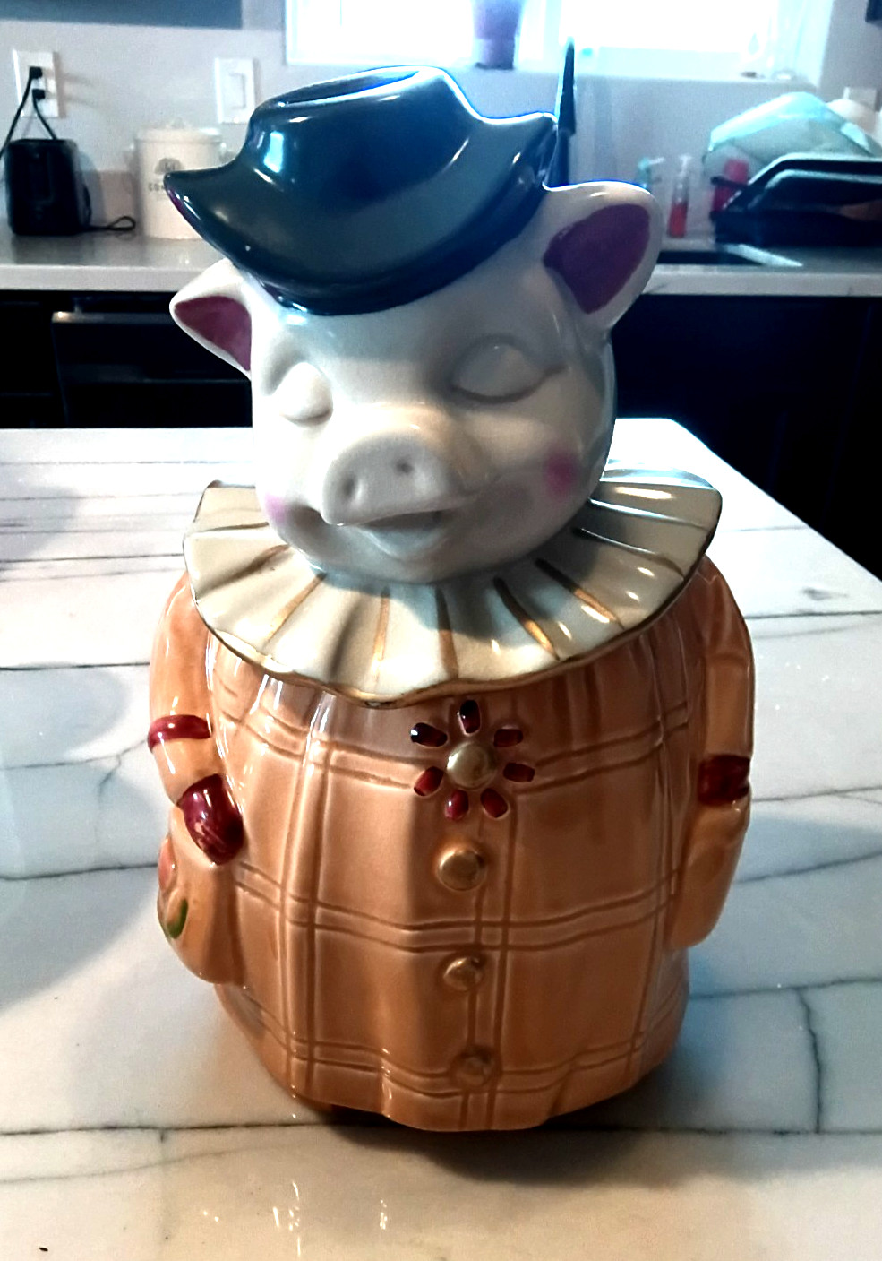 Old Vintage Rare Shawnee Winnie Cookie Jar With Bank Head 11 1/2\ Old Vintage Rare Shawnee Winnie Cookie Jar With Bank Head 11 1/2\