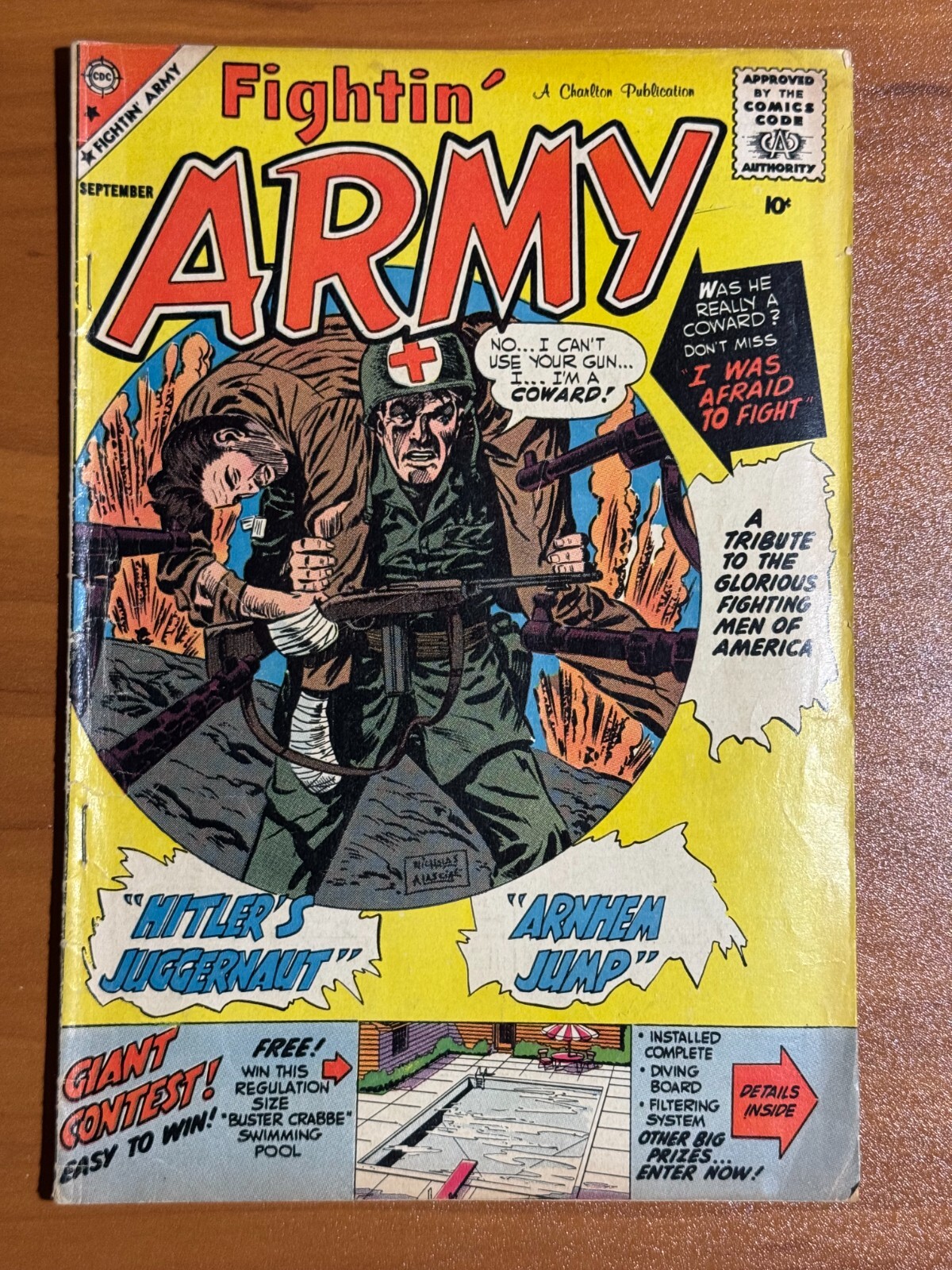 FIGHTIN ARMY Charlton Comic Hitlers Juggernaut No. 31 Sep 1959 VG/FN
