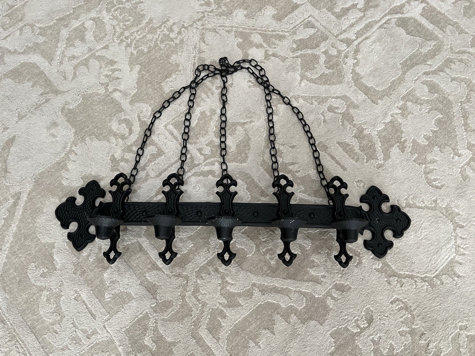 Vintage 1972 Vermay Gothic Style Wall Candle Holder