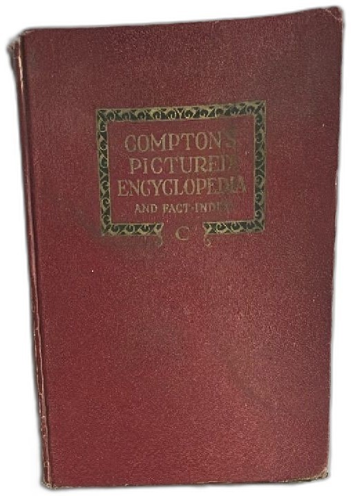 1941 Compton’s Pictured Encyclopedia Volume 3 Vintage Red Hardcover Illustrated