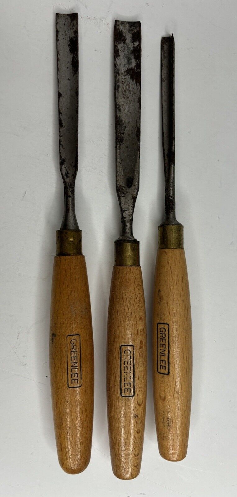 3 Vintage Greenlee Wood Carving Chisels Wood Working Tools
