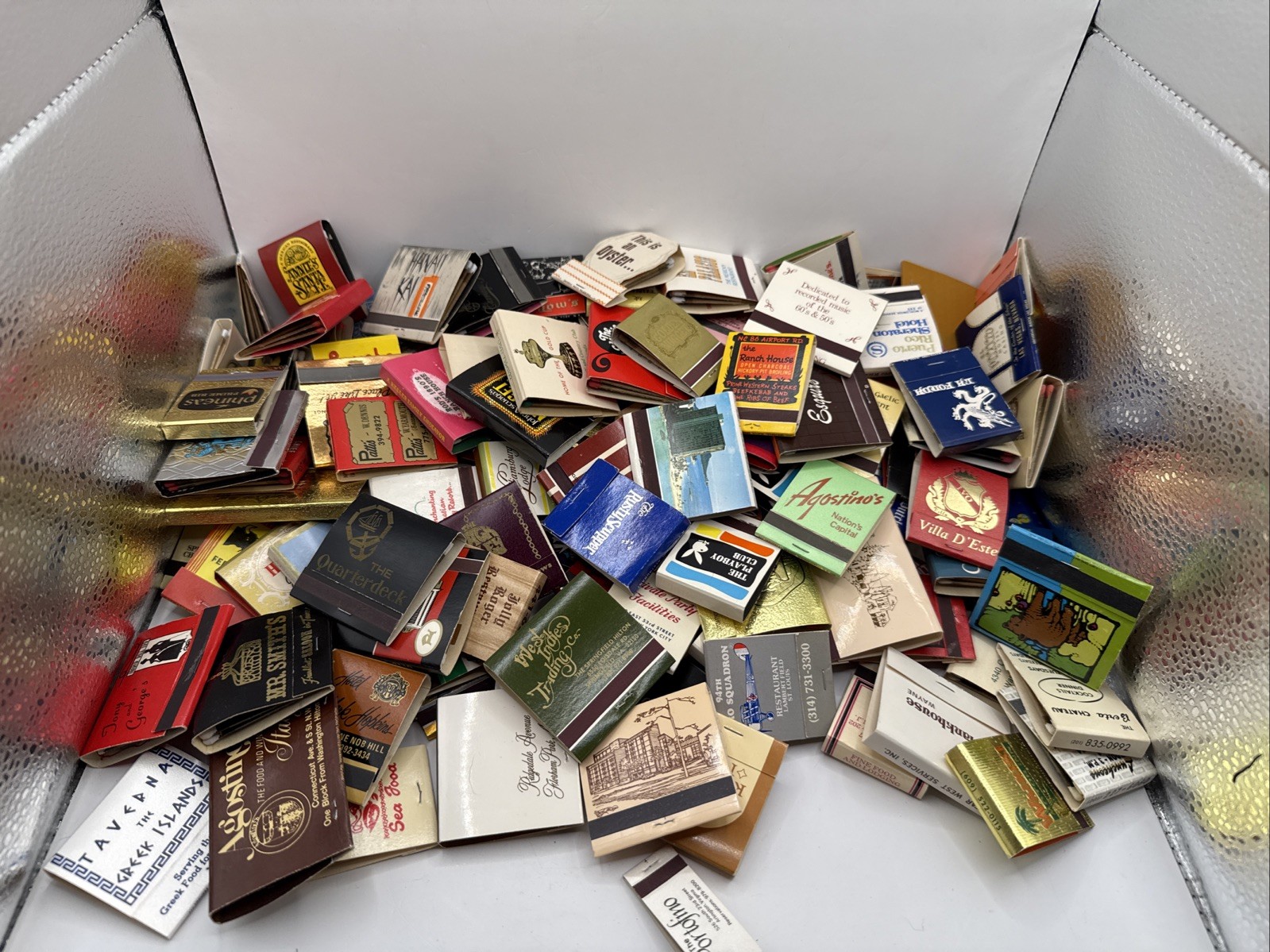 Big VTG Matchbook Lot Collection, Estate Sale Find Front Strike Matchbooks 170+