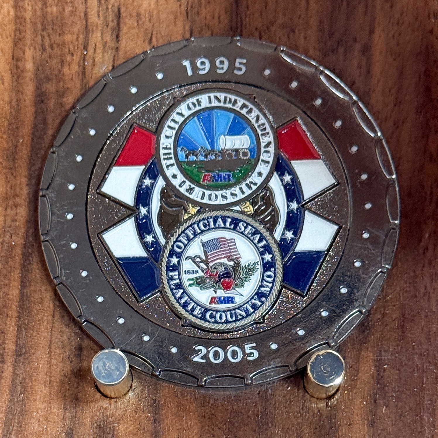 AMR Independence Platte County 1995-2005 EMS Challenge Coin  W#24