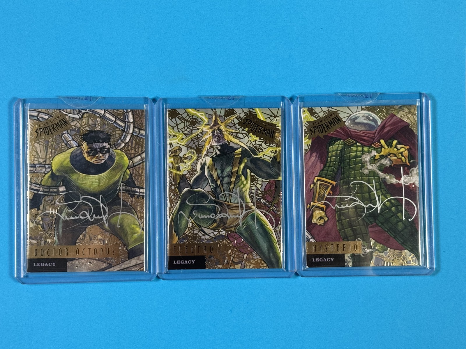 2017 Fleer Ultra Spider-Man Legacy Gold Foil Auto /49 Simone Bianchi Lot of 3