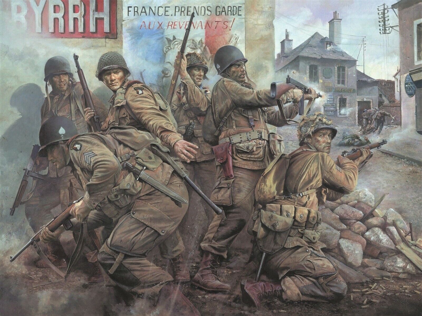 Easy Company - Carentan by Chris Collingwood, Artist Proof Band of Brothers