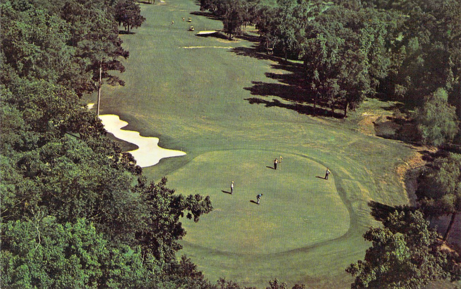1969 TX Houston Champions Golf Course Cypress Creek Hole #11 green Postcard A48