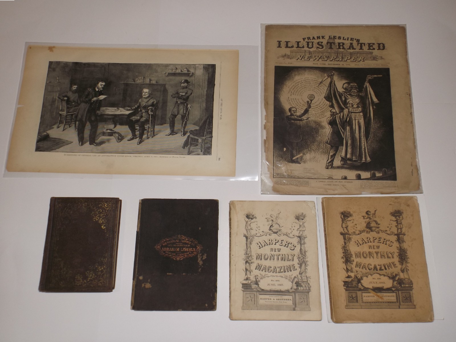 Civil War / Reconstruction Paper Lot — Books, Nast, Harper’s, Leslie’s
