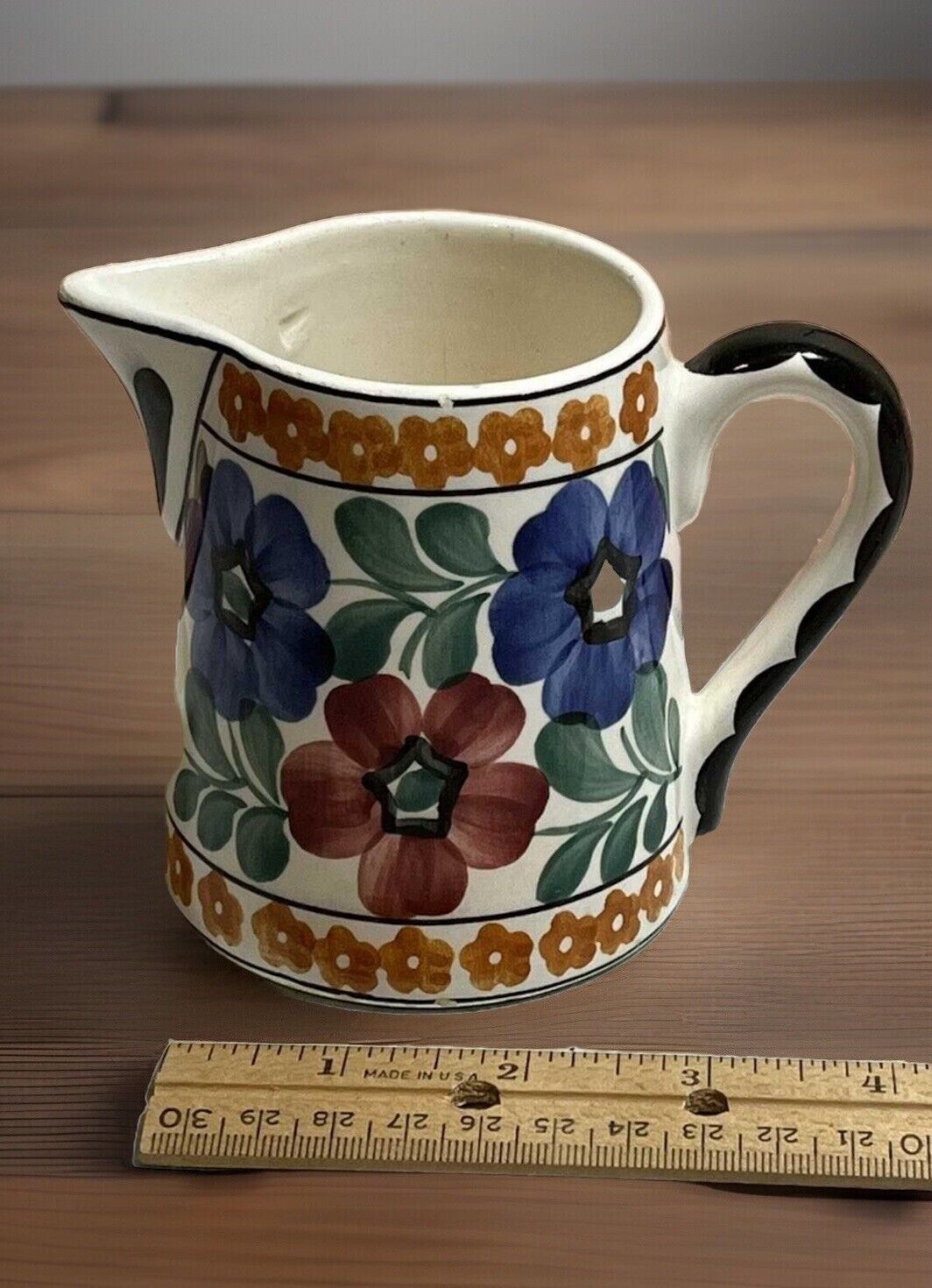 Germany Pitcher 4111 B Handpainted Pitcher flower floral