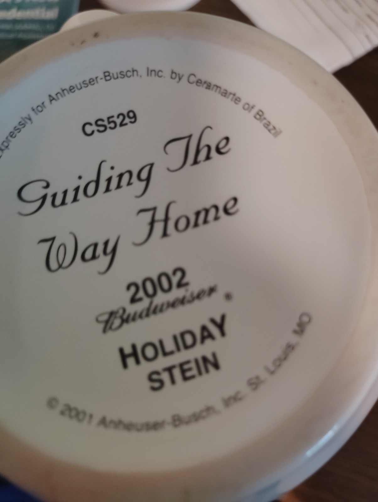 2002 Budweiser Beer Stein,Guiding The Way Home