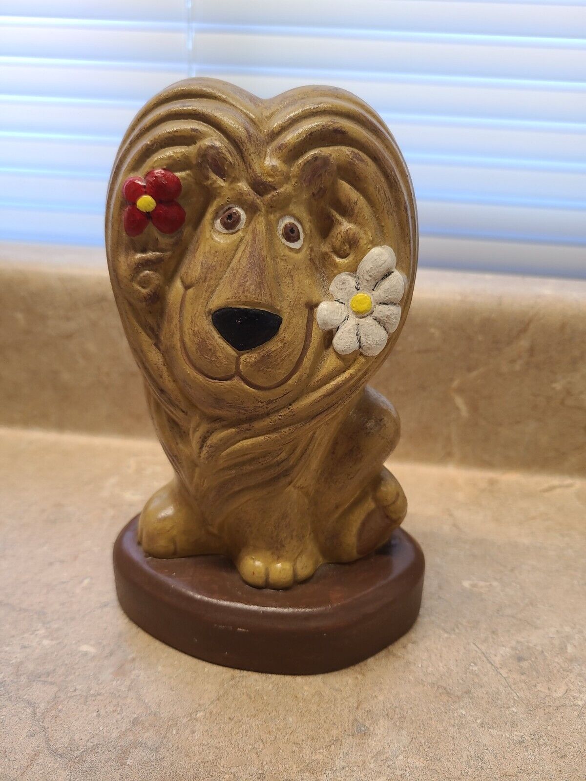 Vintage 1972 Groovy Lion Pencil Toothbrush Holder Pottery By Ceramichrome 7\