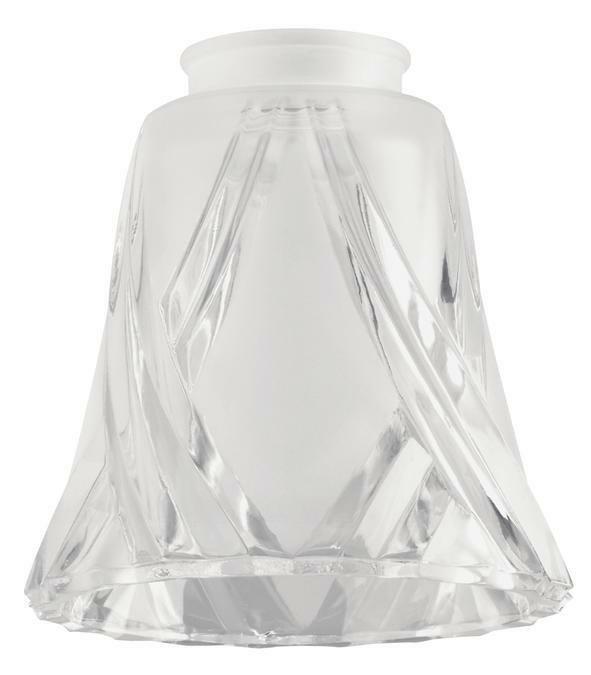 2-1/4-Inch Frosted and Clear Glass Shade