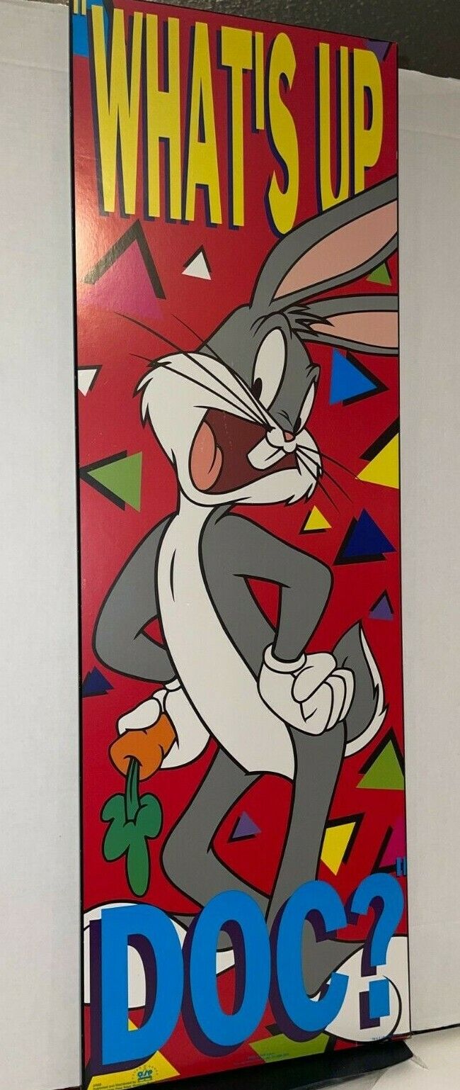 VTG Bugs Bunny What\' Up Doc 1994 warner Loony Tunes Toons wall art picture Deco