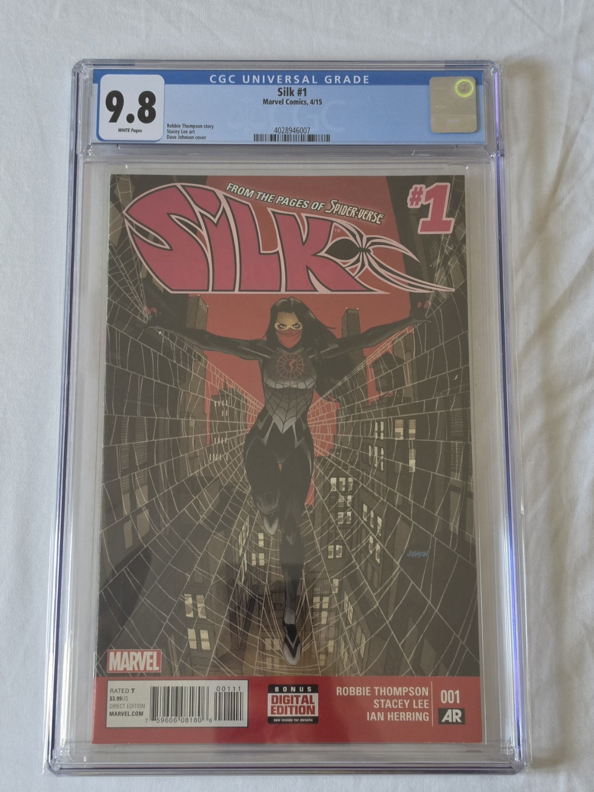 Silk #1 CGC 9.8 Cindy Moon 1st Print Marvel Comics 2015