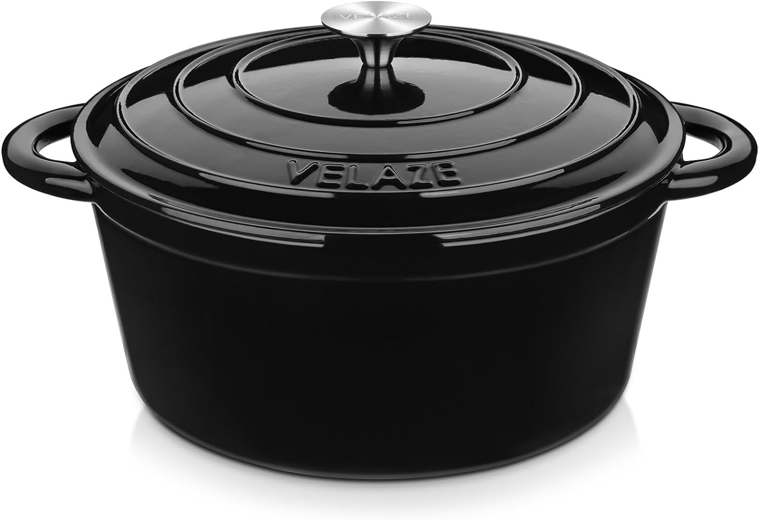 7.5 QT Enameled Cast Iron Dutch Oven Pot with Lid,Black